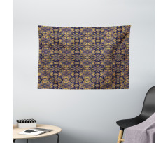 Eastern Abstract Flora Wide Tapestry