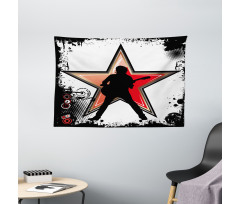 Guitar Player Star Wide Tapestry