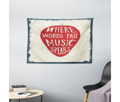 Musical Slogan Pick Wide Tapestry