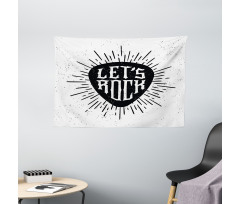 Lets Rock Words Wide Tapestry