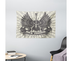 Winged Instrument Wide Tapestry