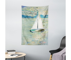 Monet Sailing Boat Tapestry