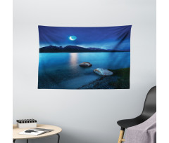 Fantasy Midnight Moon Wide Tapestry