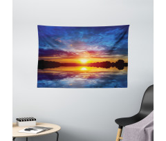 Dreamy Sunset Scenery Wide Tapestry