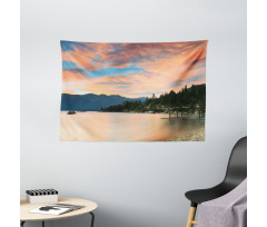 Sunset at Lake Tahoe USA Wide Tapestry