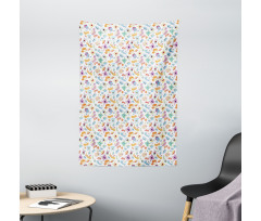 Astronomy Themed Motifs Tapestry
