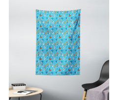 Underwater Funny World Tapestry