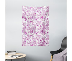 Ornate Floral Curly Leaf Tapestry