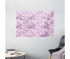 Ornate Floral Curly Leaf Wide Tapestry