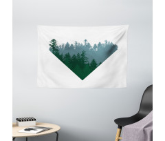 Coniferous Tree Design Wide Tapestry