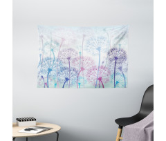 Abstract Flora Design Wide Tapestry
