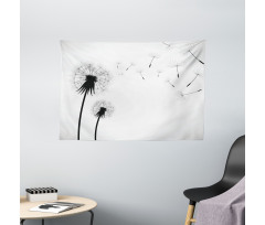 Seed Blowing Away Floral Wide Tapestry