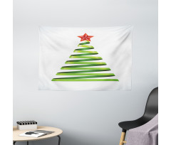 Ribbon Tree New Year Wide Tapestry