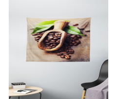 Coffee Plant on Table Wide Tapestry
