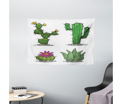 Mexican Flora Pattern Wide Tapestry