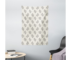 Doodle Exotic Plant Tapestry