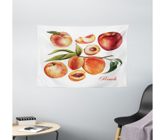 Delicious Nectarines Wide Tapestry