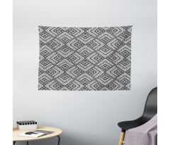 Chevrons and Dots Wide Tapestry