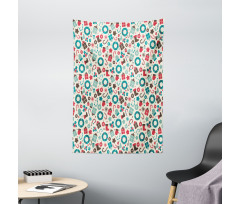 Retro New Year Party Tapestry