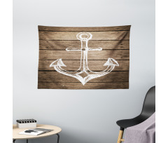 Rustic Planks Wide Tapestry