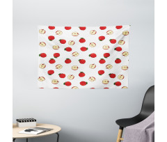 Vibrant Fruit Slices Wide Tapestry