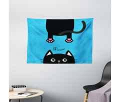 Fat Cat Paws and Tail Wide Tapestry