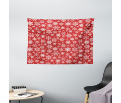 Various Snowflakes Winter Wide Tapestry