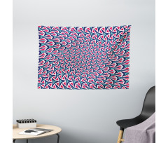 Retro Hipster Abstract Wide Tapestry