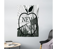 Cityscape Big Apple Motif Tapestry