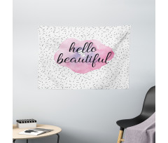 Watercolor Style Flower Wide Tapestry