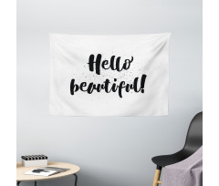 Hand Letters Tiny Dots Wide Tapestry