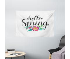 Springtime in Watercolors Wide Tapestry
