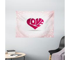 Heart Background Ornate Wide Tapestry