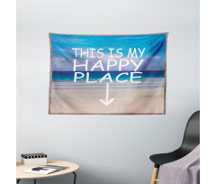 This is My Happy Place Wide Tapestry