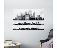 Long Buildings Skyline Wide Tapestry