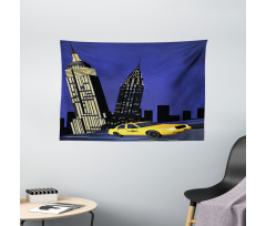 Taxi New York American Wide Tapestry