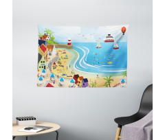 Holiday Destinations Wide Tapestry
