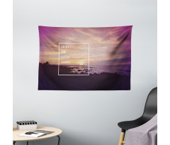Sunset on Beach Wide Tapestry