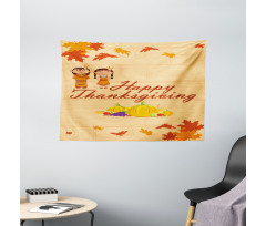 Fall Celebration Wide Tapestry