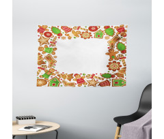 Gingerbread Biscuits Wide Tapestry