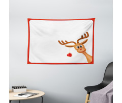 Reindeer Xmas Theme Wide Tapestry