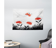 Abstract Pastoral Field Wide Tapestry