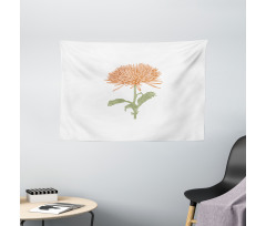Retro Blooming Nature Wide Tapestry