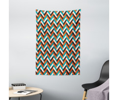 Retro Herringbone Tapestry