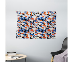 Colors Shapes Grid Wide Tapestry