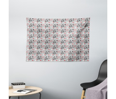 Atomic 50s Design Wide Tapestry