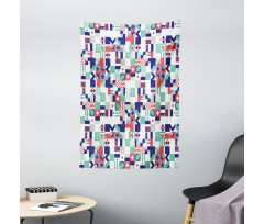 Pastel Funky Shapes Tapestry