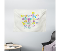 Cool and Crazy Art Wide Tapestry
