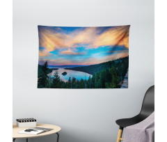 Sundown in the Woods Wide Tapestry