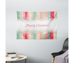 Colorful Stripes Xmas Wide Tapestry